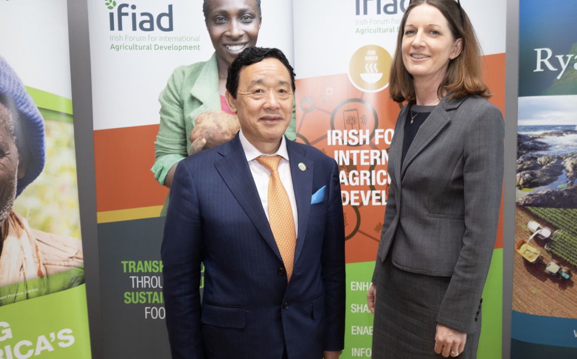 UN Food Security Report: UN FAO Director General Dr Qu Dongyu with Self Help Africa Director of Programmes Orla Kilcullen  