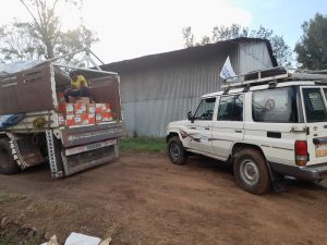 Self Help Africa staff delivering aid in Ethiopia's Amhara region