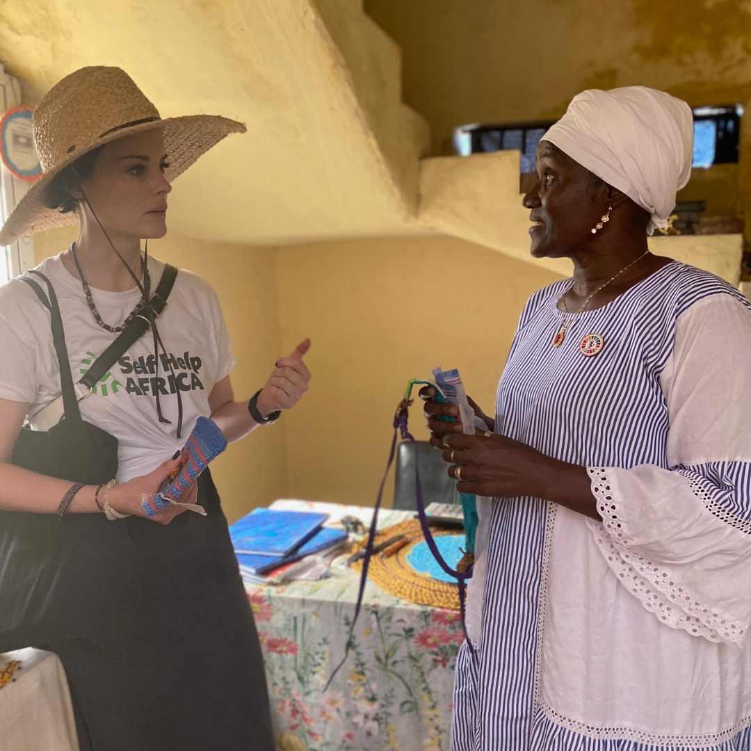 Jaimie Alexander and Women's Initiative Gambia founder Isatou Ceesay