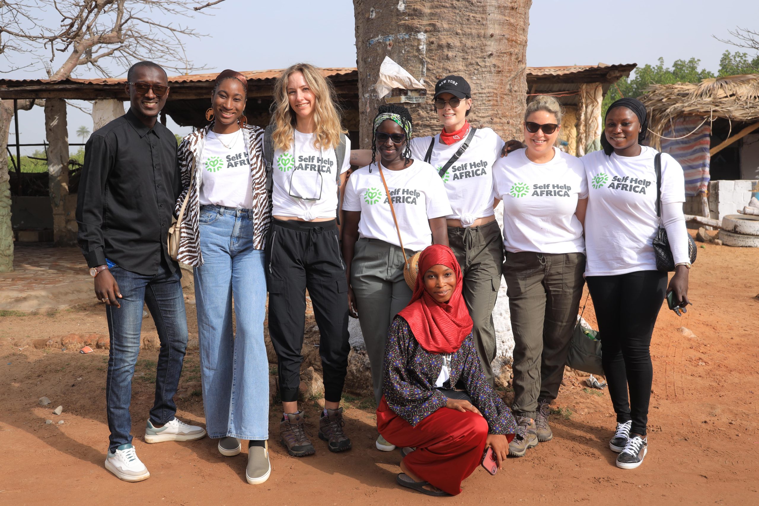 Jaimie Alexander and members of the Self Help Africa team in The Gambia.